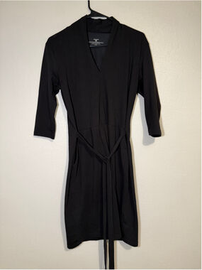 Patagonia Vitaliti Wrap Dress Black Small Organic Cotton